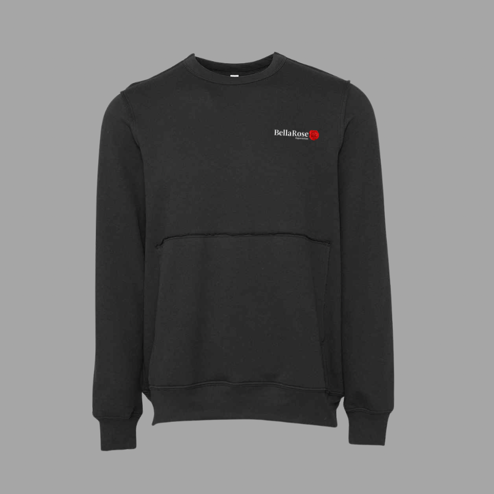 Charcoal Raw Crew Neck Pullover