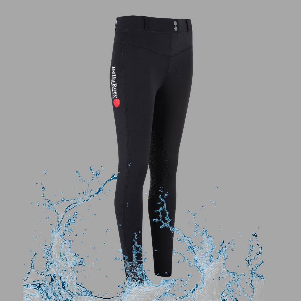 Black Fleece Lined Belt Loop Water Repellent Leggings