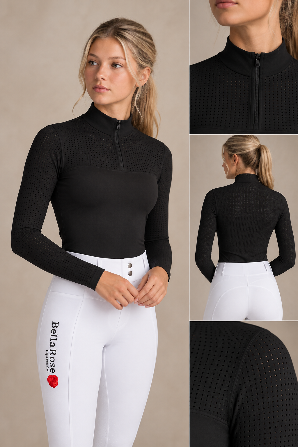 Black Performance Riding Top