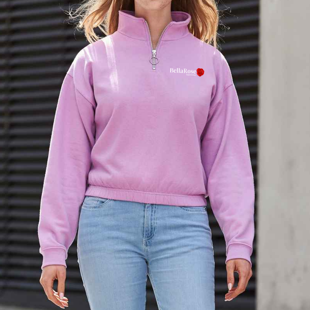 1/4 Zip Cropped Sweatshirt