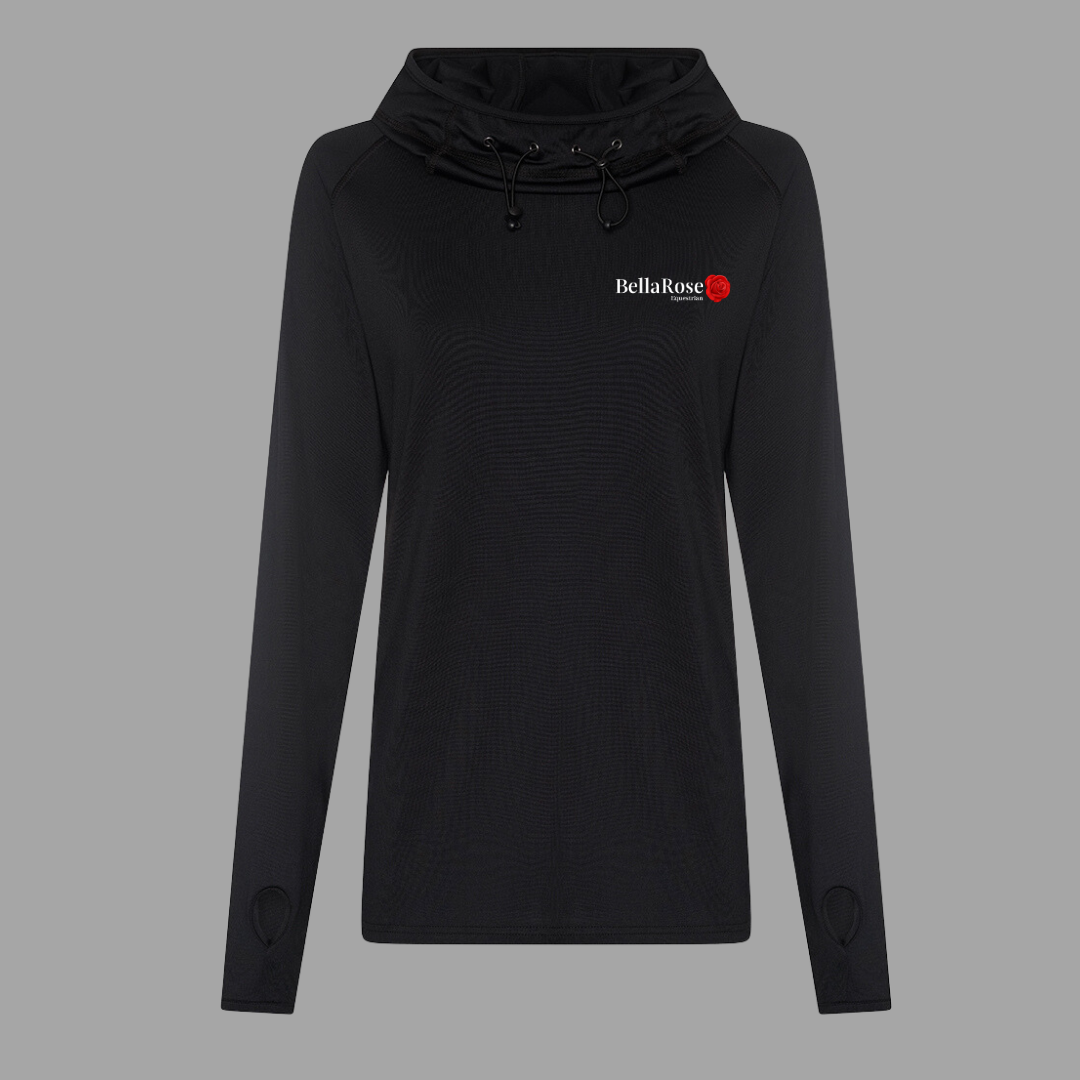 Cool Cowl Neck Top Black