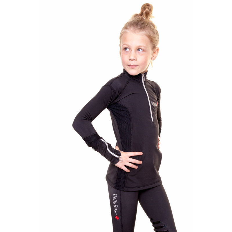Junior Fleece Lined Black Riding Leggings