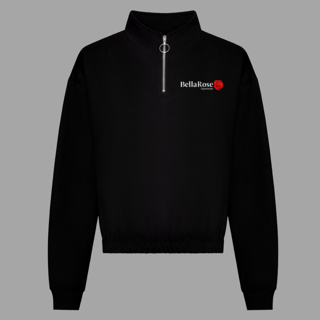 1/4 Zip Cropped Sweatshirt