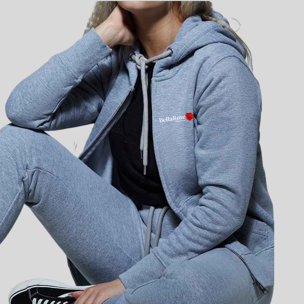 Zip Up Organic Fleece Hoody Grey