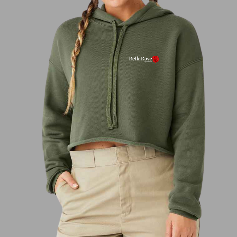 Cropped Hoodie Military Green