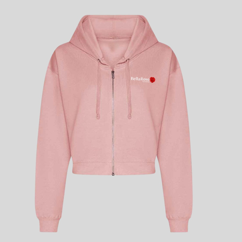 Bella Rose Dusty Rose Cropped Zoodie | Soft and Cosy Fabric