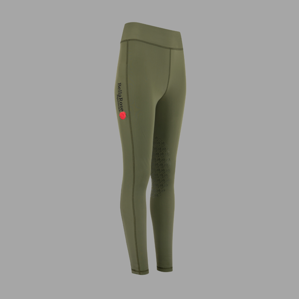 Junior Khaki Knee Grip Riding Leggings