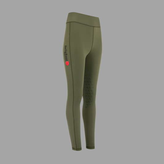 Khaki Knee Grip Riding Leggings