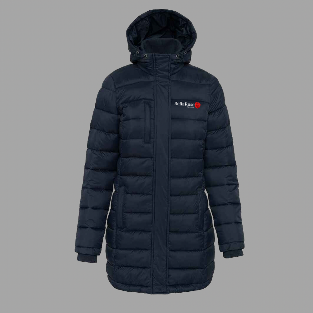 Navy Lightweight Long Padded Parka Jacket