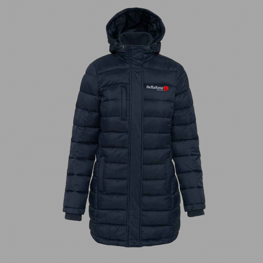 Navy Lightweight Long Padded Parka Jacket