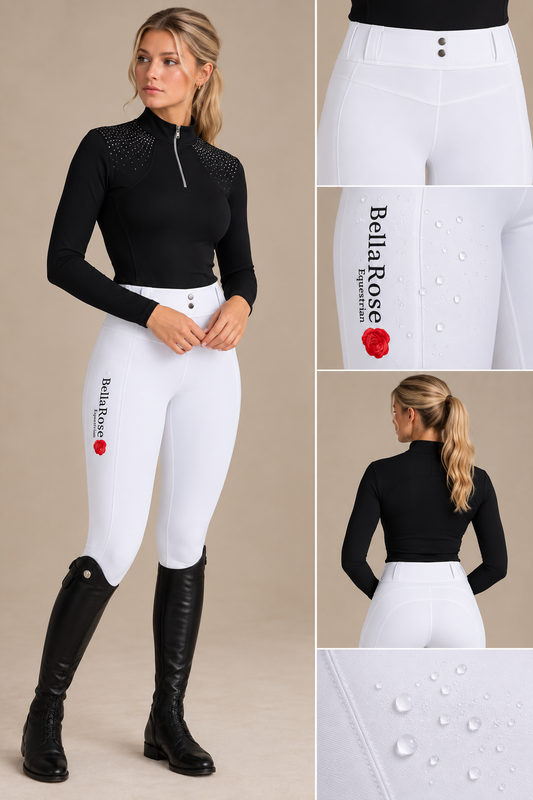 Water  Repellent Competition Knee Grip Riding Leggings