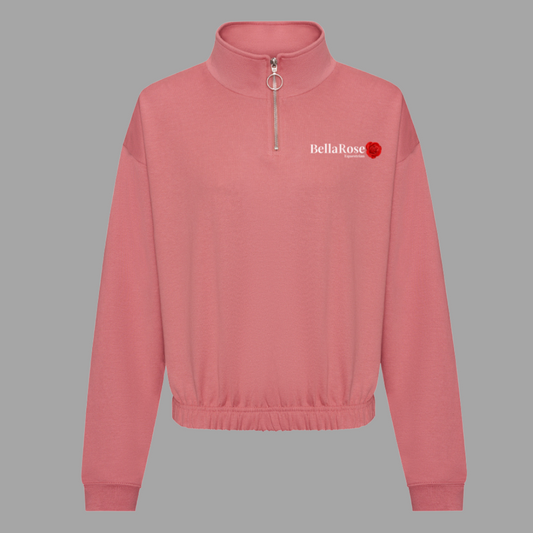 1/4 Zip Cropped Sweatshirt