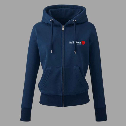 Zip Up Organic Fleece Hoody Navy