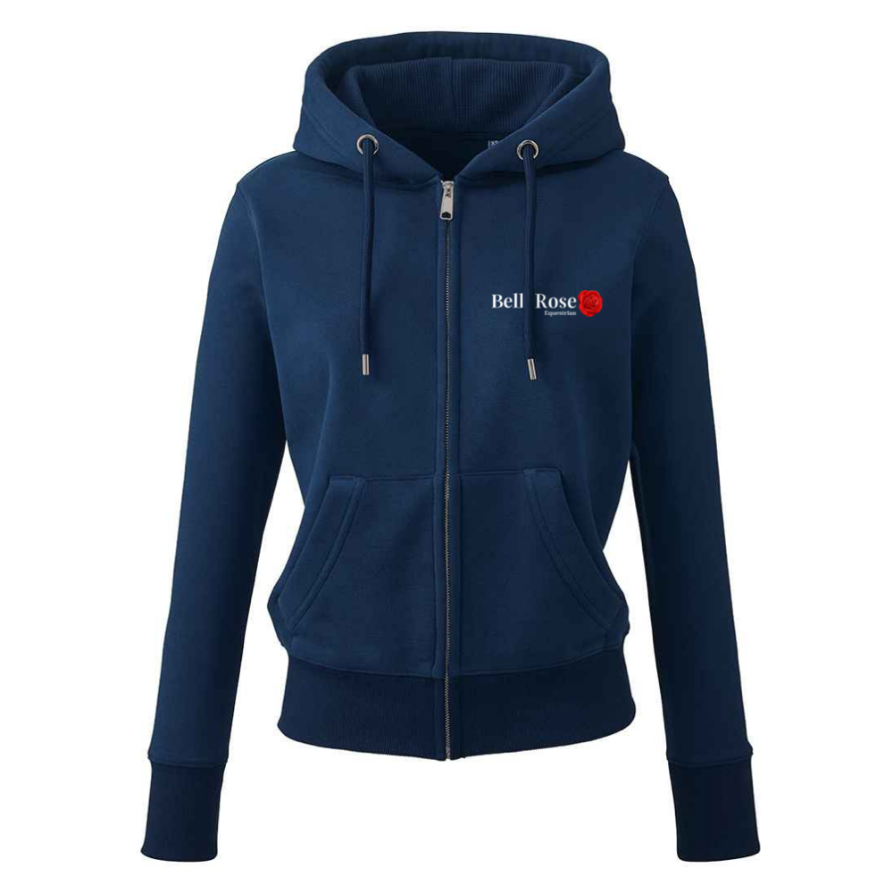 Zip Up Organic Fleece Hoody Navy