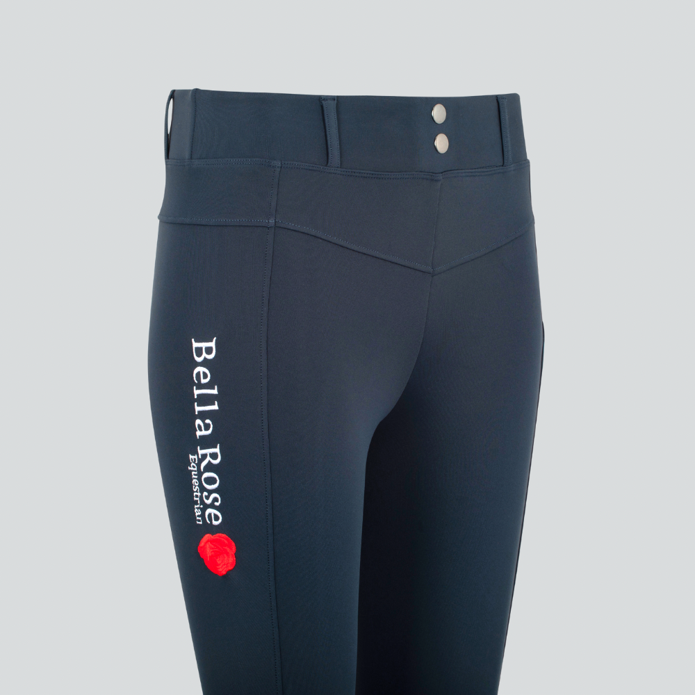 Navy Knee Grip Riding Leggings - Belt Loops