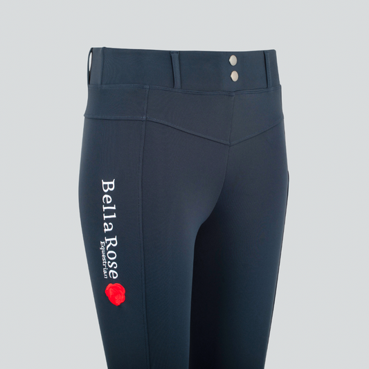Navy Knee Grip Riding Leggings - Belt Loops
