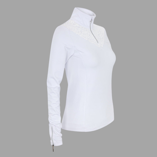 Long Sleeve Vented Lace Show Shirt