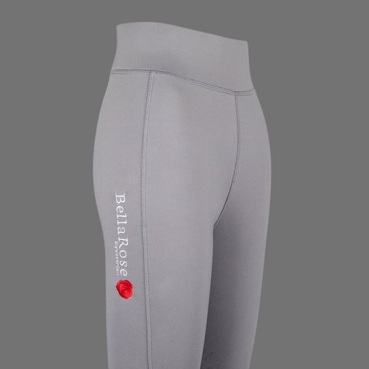 Grey Fleece Lined Riding Leggings