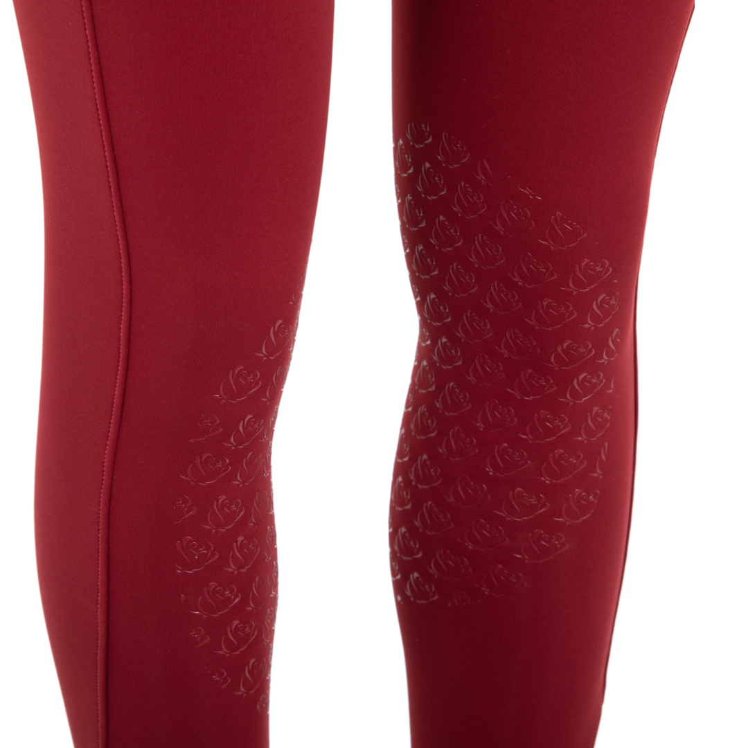 Bella Rose Junior Burgundy Fleece Lined Riding Leggings