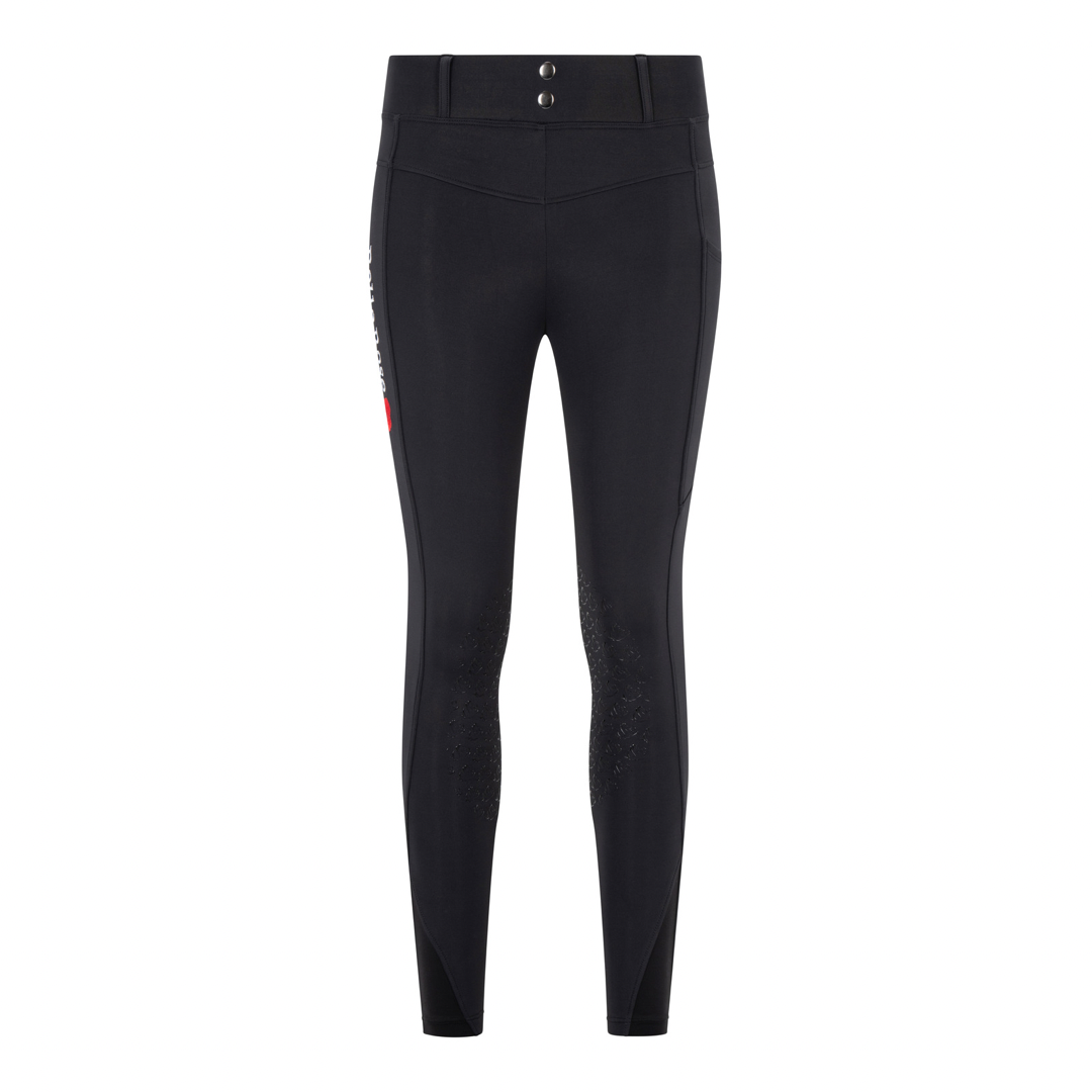 Children's Black Fleece Lined Equestrian Leggings – Gray