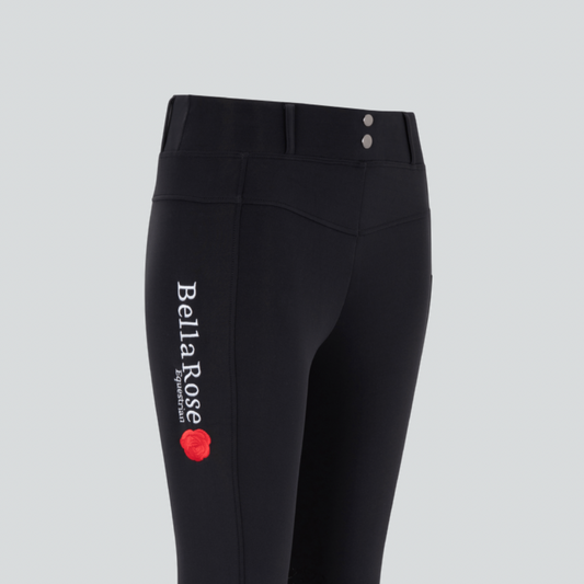 Black Knee Grip Riding Leggings - Belt Loops