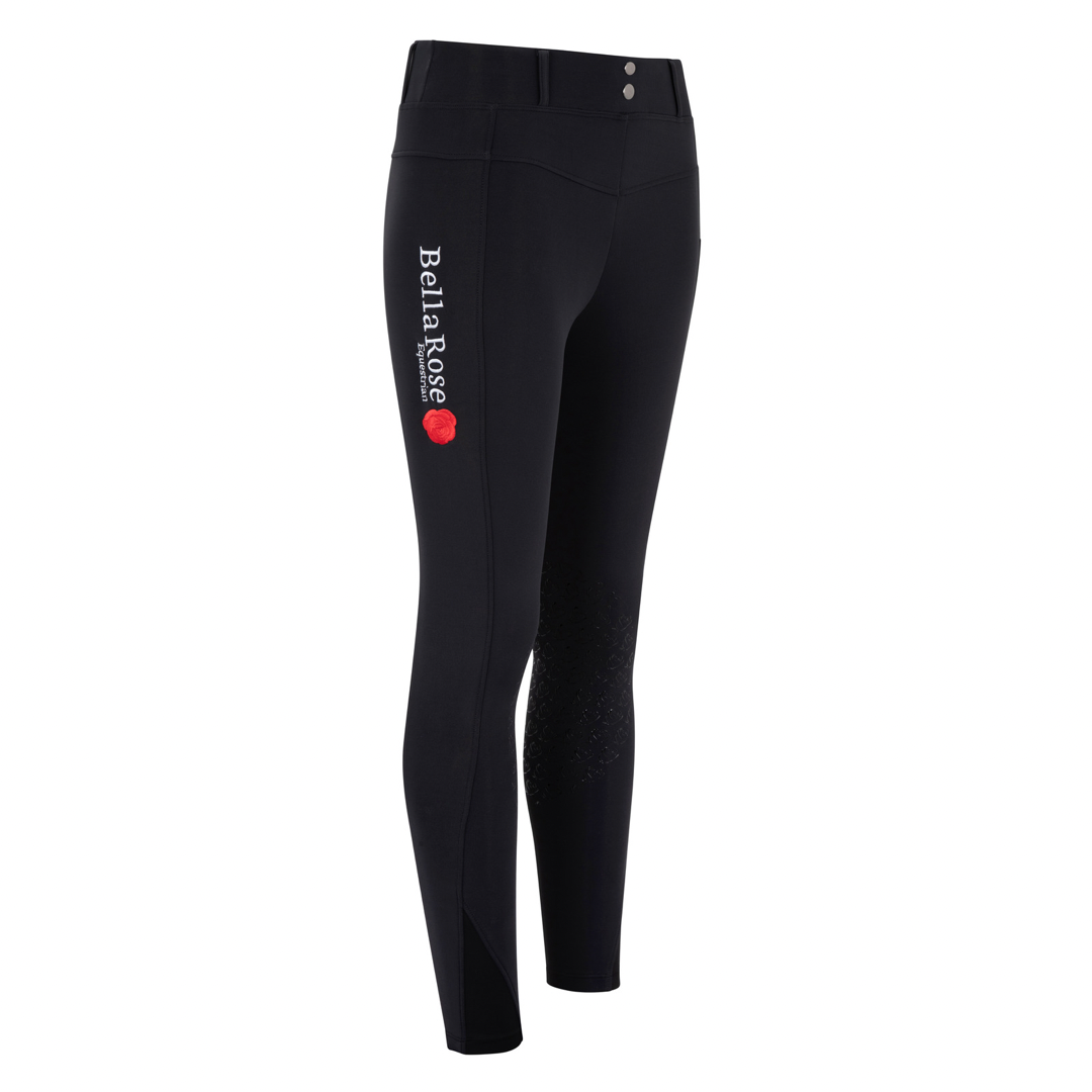 Black Knee Grip Riding Leggings - Belt Loops